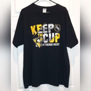Pittsburg Penguins Hockey "Keep The Cup" Mens T-Shirt Size XL